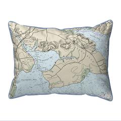 Occoquan, VA Nautical Map Large Corded Indoor/Outdoor Pillow 16x20