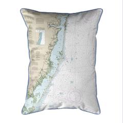 Long Beach, NJ Nautical Map Large Corded Indoor/Outdoor Pillow 16x20