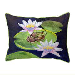 Frog & Lily Large Indoor/Outdoor Pillow 16x20