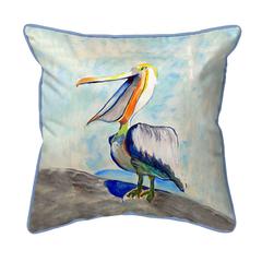 Talking Pelican - Female Large Indoor/Outdoor Pillow 18x18