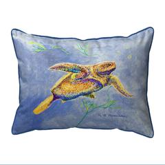Pointillist Sea Turtle Large Indoor/Outdoor Pillow 16x20