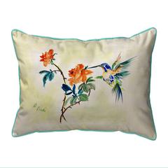 Hummingbird & Rose Large Indoor/Outdoor Pillow 16x20