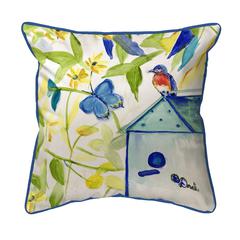 Blue Bird House Large Indoor/Outdoor Pillow 18x18