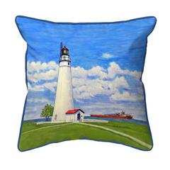Fort Gratiot Lighthouse, MI Large Indoor/Outdoor Pillow 18x18