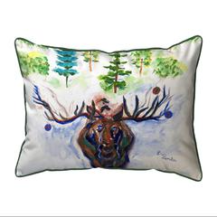 Christmas Moose Large Indoor/Outdoor Pillow 16x20