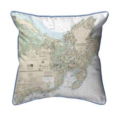 Ipswich Bay to Gloucester Harbor, MA Nautical Map Large Corded Indoor/Outdoor Pillow 18x18