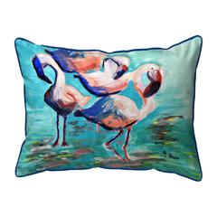 Dancing Flamingos Large Indoor/Outdoor Pillow 16x20