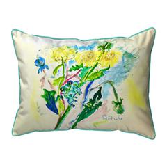 Frog & Flowers Large Indoor/Outdoor Pillow 16x20