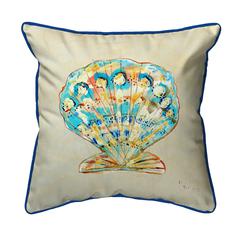 Teal Scallop Large Indoor/Outdoor Pillow 18x18