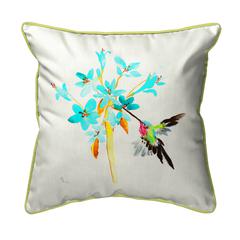Blue Hummingbird Large Indoor/Outdoor Pillow 18x18