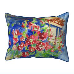 Hollyhocks Large Indoor/Outdoor Pillow 16x20