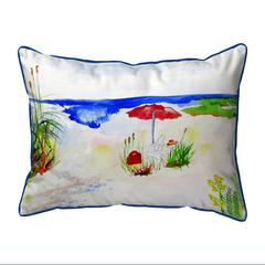 Red Beach Umbrella Large Indoor/Outdoor Pillow 16x20