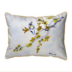 Bird & Forsythia Large Indoor/Outdoor Pillow 16x20