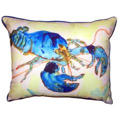 Green-Blue Lobster Large Indoor/Outdoor Pillow 16x20
