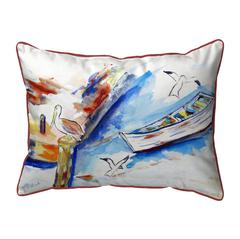 Rowboat & Birds Large Indoor/Outdoor Pillow 16x20