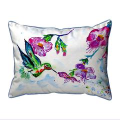 Feeding Hummingbird Large Indoor/Outdoor Pillow 16x20