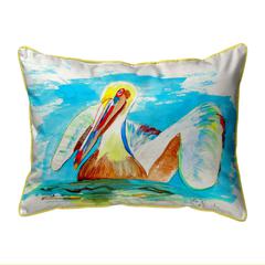 Pelican in Teal Large Indoor/Outdoor Pillow 16x20