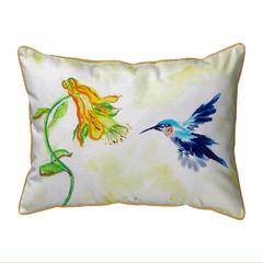 Hummingbird & Yellow Flower Large Pillow 16x20