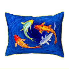 Swirling Koi Large Indoor/Outdoor Pillow 16x20