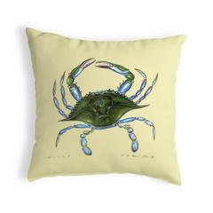 Blue Crab - Female Small No-Cord Pillow 12x12