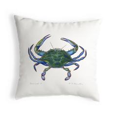 Blue Crab - Male Small No-Cord Pillow 12x12