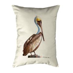 Pelican on Blue Small Noncorded Pillow