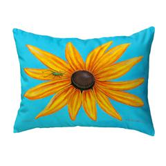 Black Eyed Susan on Blue Small Noncorded Pillow