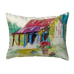 Barn & Geranium Small No-Cord Pillow 11x14