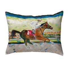 Racing Horse Small No-Cord Pillow 11x14
