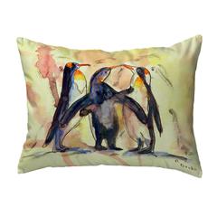 Penguins Small No-Cord Pillow 11x14