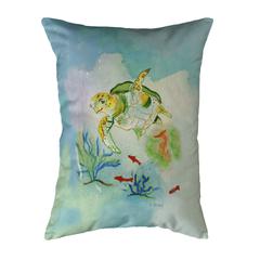 Betsy's Sea Turtle Small No-Cord Pillow 11x14
