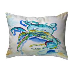 Blue Fiddler Crab Noncorded Indoor/Outdoor Pillow 11x14