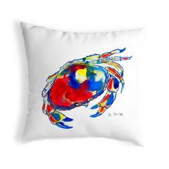 Dungeness Crab Small No-Cord Pillow 12x12