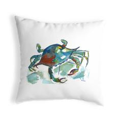 Betsy's Crab Small No-Cord Pillow 12x12