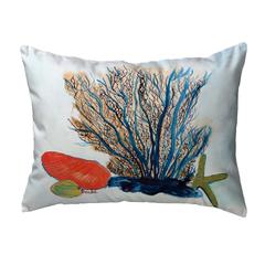 Coral & Shells Noncorded Indoor/Outdoor Pillow 11x14