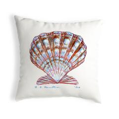 Scallop Shell Small No-Cord Pillow 12x12