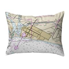 Venice Inlet, FL Nautical Map Noncorded Indoor/Outdoor Pillow 11x14