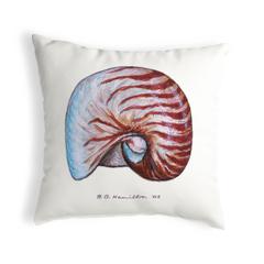 Nautilus Shell Small No-Cord Pillow 12x12