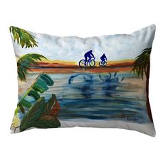 Two Bikers Small Noncorded Pillow 11x14