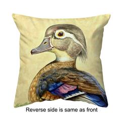 Mrs. Wood Duck Small Noncorded Pillow 12x12