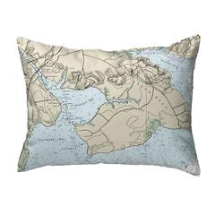 Occoquan, VA Nautical Map Noncorded Indoor/Outdoor Pillow 11x14