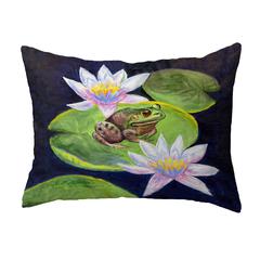 Frog & Lily Small Noncorded Pillow 11x14