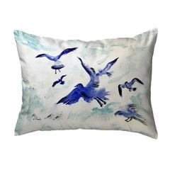 Flocking Gulls Small Noncorded Pillow 11x14