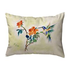Hummingbird & Rose Small Noncorded Pillow 11x14