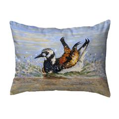 Beach Bird Bath Small Noncorded Pillow 11x14