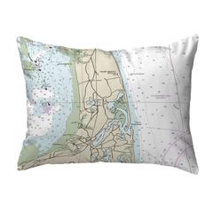 Cape Cod - Nauset Beach, MA Nautical Map Noncorded Indoor/Outdoor Pillow 11x14