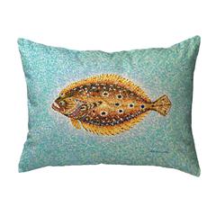 Pointillist Flounder Small Noncorded Pillow 11x14
