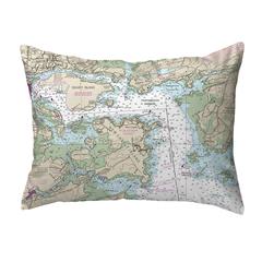 Portsmouth Harbor, NH Nautical Map Noncorded Indoor/Outdoor Pillow 11x14