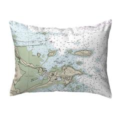 Biddleford Pool, ME Nautical Map Noncorded Indoor/Outdoor Pillow 11x14