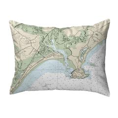 Pine Point, ME Nautical Map Noncorded Indoor/Outdoor Pillow 11x14
